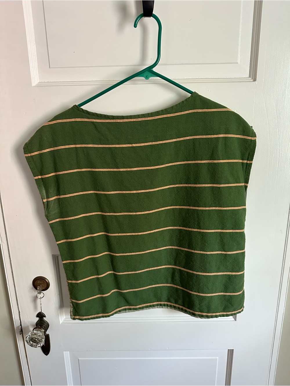 Ace & Jig Olive Green Tank Top with Cream Stripes